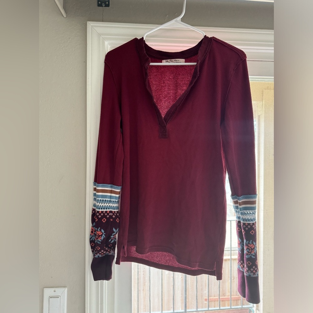 Free People Patterned Long Sleeve